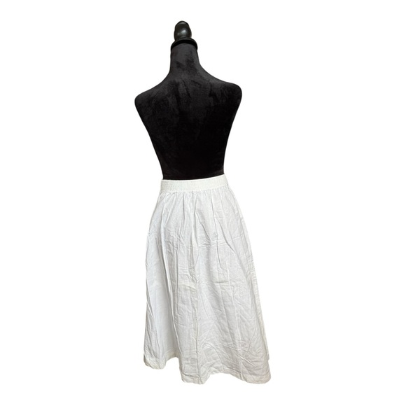 VTG 60s USA Made Bohemian /beach lightweight‎ Maxi skirt in white size medium - Picture 4 of 8